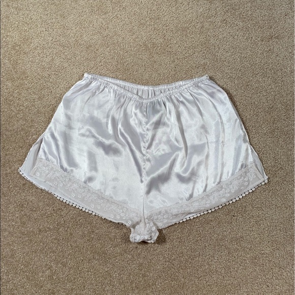 Silky Lace Pajama Shorts - Picture 1 of 5